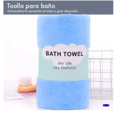 Toalla de baño Alta Densidad Fibra Absorbente Suave - Azul electrico