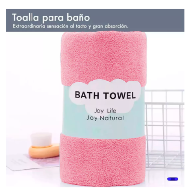 Toalla de baño Alta Densidad Fibra Absorbente Suave - Rosa