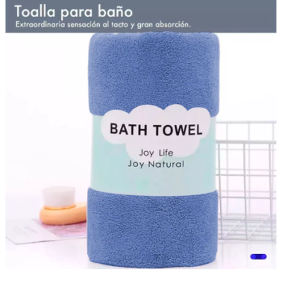 Toalla de baño Alta Densidad Fibra Absorbente Suave - Azul