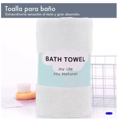 Toalla de baño Alta Densidad Fibra Absorbente Suave - Blanco