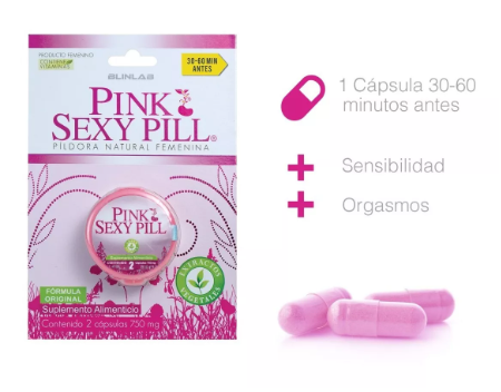 Pink Sexy Pill - 2 Tabletas 750mg - Plus sensibilidad, Plus orgasmos