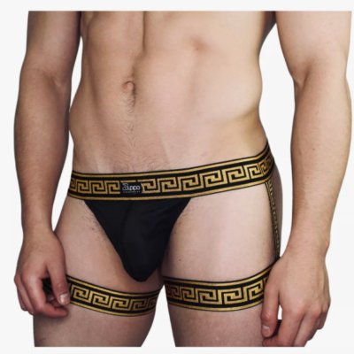 Bikini Para Hombre Con Liguero Sexy De Grecas Sensual Zuppo